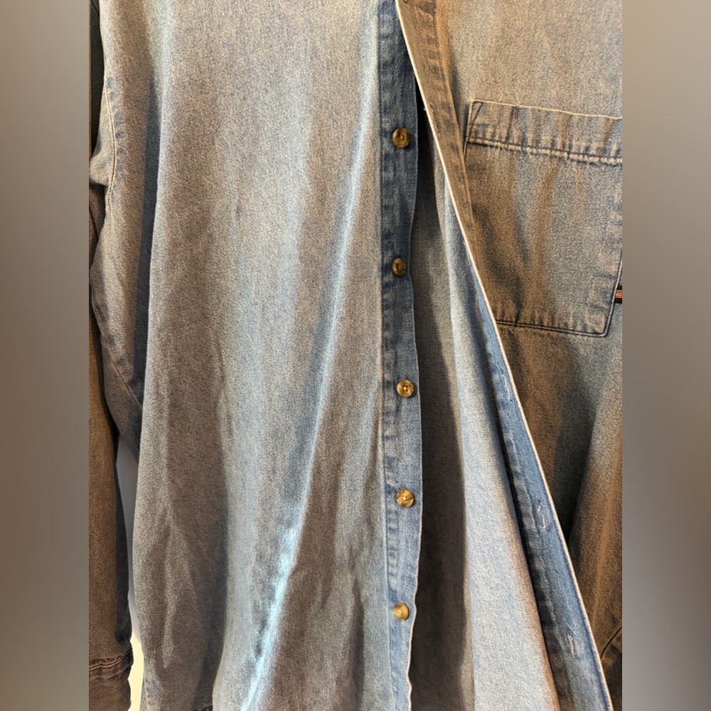 Dickies Light Blue Denim Shirt - Picture 3 of 5